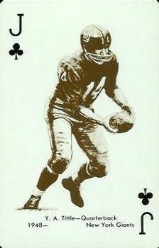 1963 Stancraft Playing Cards - Red Backs #J♣ Y.A. Tittle Front