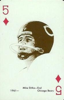 1963 Stancraft Playing Cards - Red Backs #5♦ Mike Ditka Front