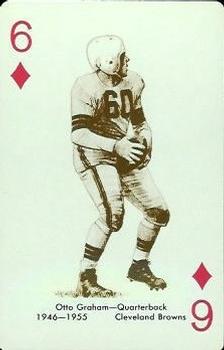 1963 Stancraft Playing Cards - Red Backs #6♦ Otto Graham Front