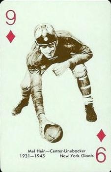 1963 Stancraft Playing Cards - Red Backs #9♦ Mel Hein Front