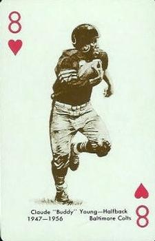 1963 Stancraft Playing Cards - Red Backs #8♥ Claude Young Front
