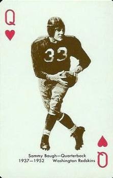 1963 Stancraft Playing Cards - Red Backs #Q♥ Sammy Baugh Front