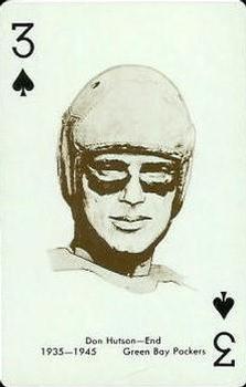 1963 Stancraft Playing Cards - Red Backs #3♠ Don Hutson Front