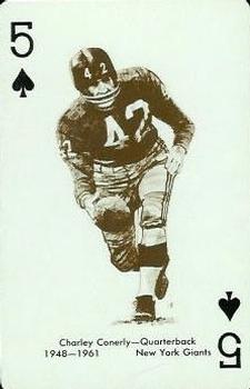 1963 Stancraft Playing Cards - Red Backs #5♠ Charley Conerly Front