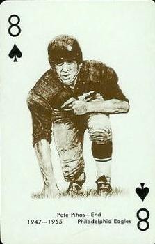 1963 Stancraft Playing Cards - Red Backs #8♠ Pete Pihos Front