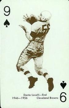 1963 Stancraft Playing Cards - Red Backs #9♠ Dante Lavelli Front