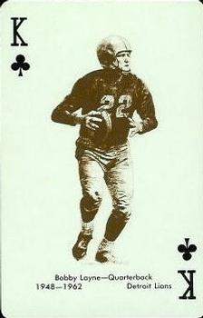 1963 Stancraft Playing Cards - Green Backs #K♣ Bobby Layne Front
