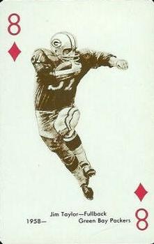 1963 Stancraft Playing Cards - Green Backs #8♦ Jim Taylor Front