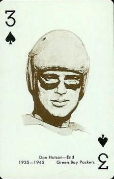 1963 Stancraft Playing Cards - Green Backs #3♠ Don Hutson Front
