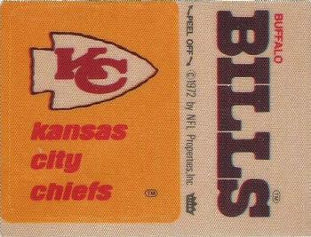 1975 Fleer Football Patches #NNO Kansas City Chiefs Logo / Buffalo Bills Name Front