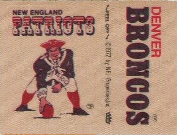 1975 Fleer Football Patches #NNO New England Patriots Logo / Denver Broncos Name Front