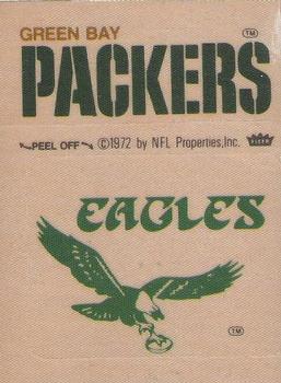 1975 Fleer Football Patches #NNO Philadelphia Eagles Logo / Green Bay Packers Name Front