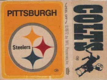 1975 Fleer Football Patches #NNO Pittsburgh Steelers Logo / Baltimore Colts Name Front