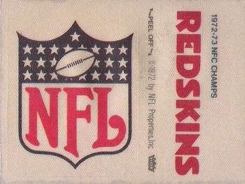1973 Fleer Football Patches #NNO National Football League Logo / NFC Champion Washington Redskins Front