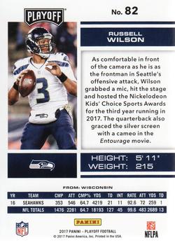 2017 Panini Playoff #82 Russell Wilson Back