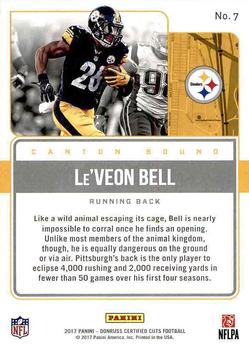 2017 Donruss Certified Cuts - Canton Bound #7 Le'Veon Bell Back