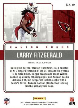 2017 Donruss Certified Cuts - Canton Bound #12 Larry Fitzgerald Back