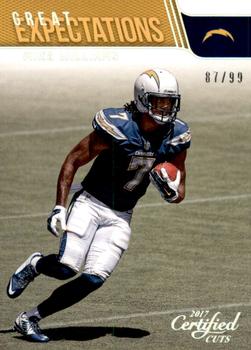 2017 Donruss Certified Cuts - Great Expectations Silver #8 Mike Williams Front