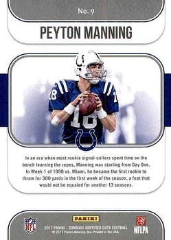 2017 Donruss Certified Cuts - Heritage Collection #9 Peyton Manning Back