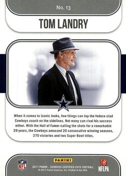 2017 Donruss Certified Cuts - Heritage Collection #13 Tom Landry Back