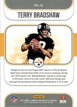 2017 Donruss Certified Cuts - Heritage Collection Silver #15 Terry Bradshaw Back