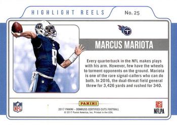 2017 Donruss Certified Cuts - Highlight Reels #25 Marcus Mariota Back