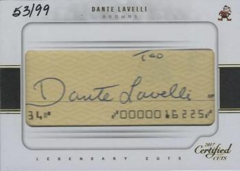 2017 Donruss Certified Cuts - Legendary Cuts #LC-DL Dante Lavelli Front