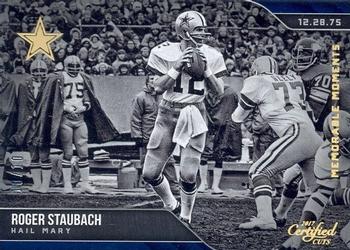 2017 Donruss Certified Cuts - Memorable Moments Gold #4 Roger Staubach Front