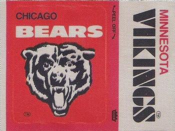 1976 Fleer Football Patches #NNO Chicago Bears Logo / Minnesota Vikings Name Front