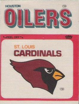 1976 Fleer Football Patches #NNO St. Louis Cardinals Logo / Houston Oilers Name Front
