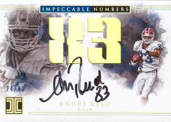 2017 Panini Impeccable - Impeccable Jersey Number Autographs #IJN-AR Andre Reed Front