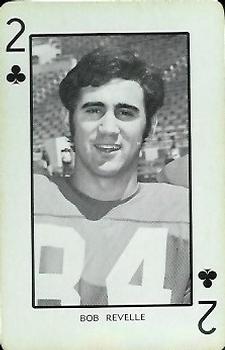 1973 Nebraska Cornhuskers Playing Cards (Red Backs) #2♣ Bob Revelle Front