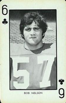1973 Nebraska Cornhuskers Playing Cards (Red Backs) #6♣ Bob Nelson Front
