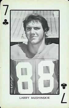 1973 Nebraska Cornhuskers Playing Cards (Red Backs) #7♣ Larry Mushinskie Front