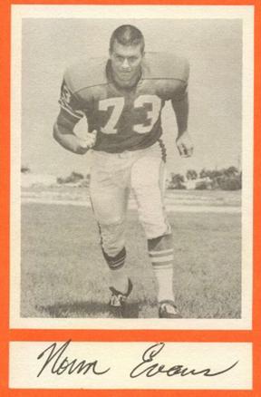 1967 Royal Castle Miami Dolphins #NNO Norm Evans Front