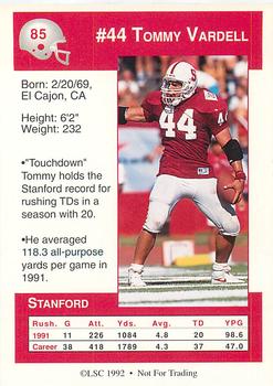 1992 Gridiron #85 Tommy Vardell Back