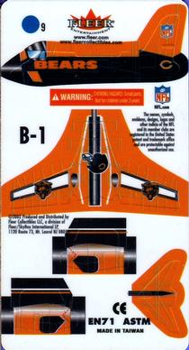 2002 Fleer 3-D NFL Aircraft #9 B-1 Front