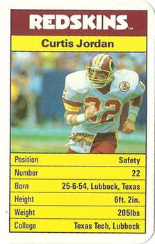 1987 Ace Fact Pack Washington Redskins #NNO Curtis Jordan Front