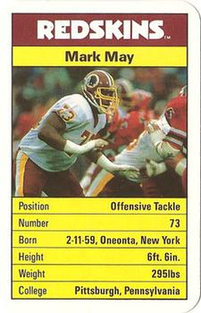1987 Ace Fact Pack Washington Redskins #NNO Mark May Front