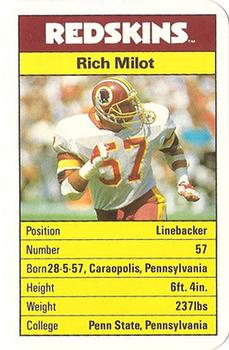1987 Ace Fact Pack Washington Redskins #NNO Rich Milot Front
