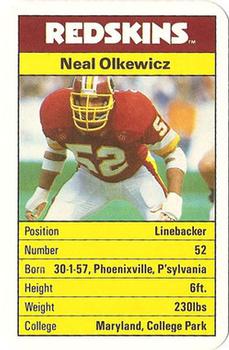 1987 Ace Fact Pack Washington Redskins #NNO Neal Olkewicz Front