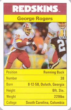 1987 Ace Fact Pack Washington Redskins #NNO George Rogers Front