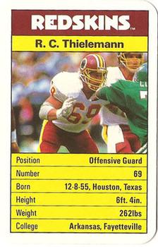 1987 Ace Fact Pack Washington Redskins #NNO R.C. Thielemann Front