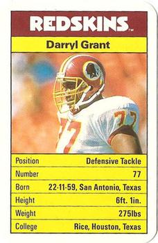 1987 Ace Fact Pack Washington Redskins #NNO Darryl Grant Front