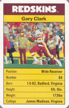 1987 Ace Fact Pack Washington Redskins #NNO Gary Clark Front