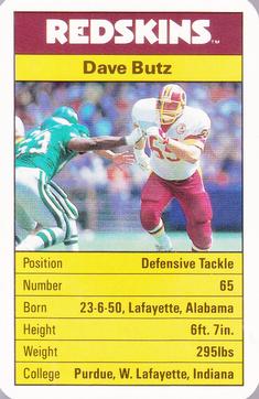 1987 Ace Fact Pack Washington Redskins #NNO Dave Butz Front