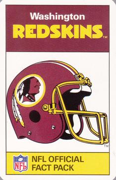 1987 Ace Fact Pack Washington Redskins #NNO Redskins Helmet Front