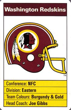 1987 Ace Fact Pack Washington Redskins #NNO Redskins Information Front