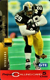 1995 Upper Deck GTE Phone Cards AFC #NNO Barry Foster Front