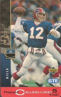 1995 Upper Deck GTE Phone Cards AFC #NNO Jim Kelly Front